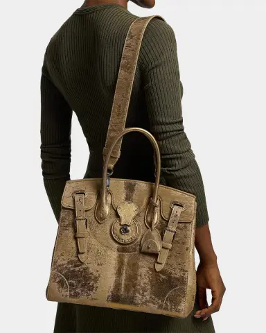 Ralph Lauren Collection Extra-Soft Ricky 33 Calf Hair & Foiled Leather Top Handle Bag | Thumbnail 2 Ralph Lauren Collection Extra-Soft Ricky 33 Calf Hair & Foiled Leather Top Handle Bag | Thumbnail 2