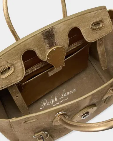 Ralph Lauren Collection Extra-Soft Ricky 33 Calf Hair & Foiled Leather Top Handle Bag | Thumbnail 4 Ralph Lauren Collection Extra-Soft Ricky 33 Calf Hair & Foiled Leather Top Handle Bag | Thumbnail 4