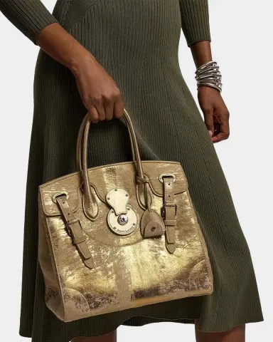 Ralph Lauren Collection Extra-Soft Ricky 33 Calf Hair & Foiled Leather Top Handle Bag | Thumbnail 7 Ralph Lauren Collection Extra-Soft Ricky 33 Calf Hair & Foiled Leather Top Handle Bag | Thumbnail 7