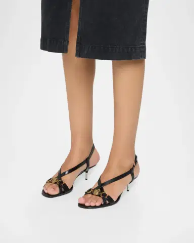 Versace Medusa 50MM Leather Sandals | Thumbnail 2 Versace Medusa 50MM Leather Sandals | Thumbnail 2