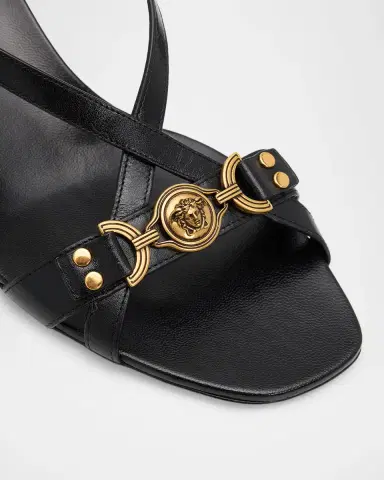 Versace Medusa 50MM Leather Sandals | Thumbnail 5 Versace Medusa 50MM Leather Sandals | Thumbnail 5