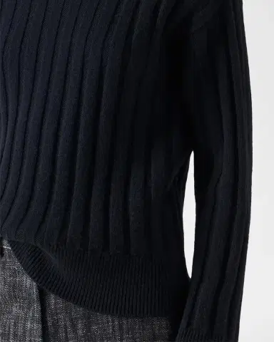 Akris punto Turtleneck Wool-Cashmere Wide Rib Sweater | Thumbnail 5 Akris punto Turtleneck Wool-Cashmere Wide Rib Sweater | Thumbnail 5
