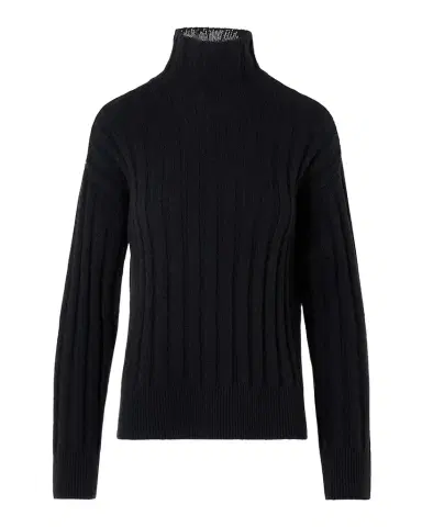 Akris punto Turtleneck Wool-Cashmere Wide Rib Sweater | Thumbnail 1 Akris punto Turtleneck Wool-Cashmere Wide Rib Sweater | Thumbnail 1