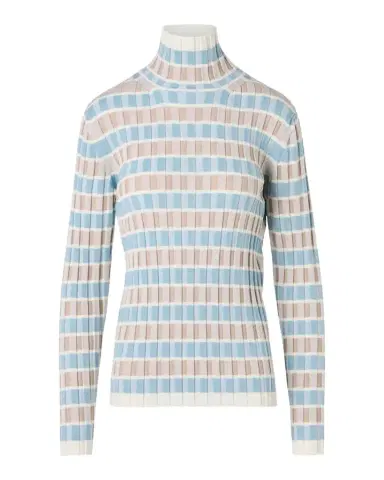 Akris punto Intarsia Check Wool Sweater | Thumbnail 1 Akris punto Intarsia Check Wool Sweater | Thumbnail 1