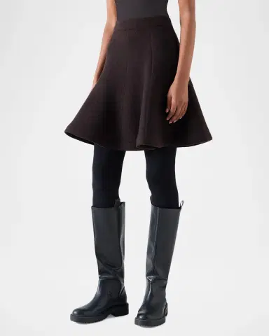 Akris punto Boiled Wool Panel Mini Skirt | Thumbnail 3 Akris punto Boiled Wool Panel Mini Skirt | Thumbnail 3