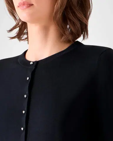 Akris punto Merino Wool Crewneck Cardigan | Thumbnail 5 Akris punto Merino Wool Crewneck Cardigan | Thumbnail 5