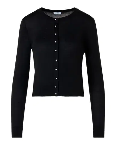 Akris punto Merino Wool Crewneck Cardigan | Thumbnail 1 Akris punto Merino Wool Crewneck Cardigan | Thumbnail 1