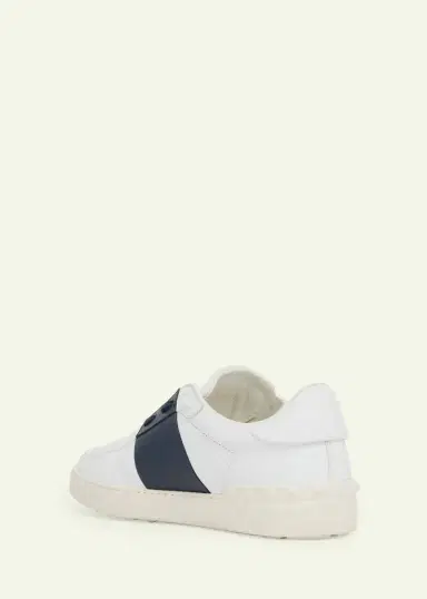 Valentino Garavani Men's Open Calfskin Sneakers | Thumbnail 4 Valentino Garavani Men's Open Calfskin Sneakers | Thumbnail 4