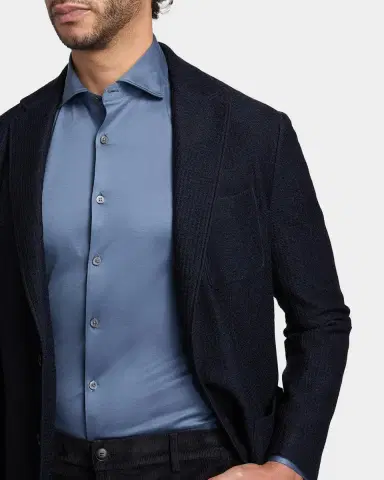 Canali Men's Jersey Sport Shirt | Thumbnail 5 Canali Men's Jersey Sport Shirt | Thumbnail 5