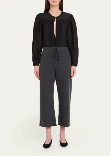 RE/DONE Tate Lace-Trim Cotton-Silk Voile Blouse | Thumbnail 2 RE/DONE Tate Lace-Trim Cotton-Silk Voile Blouse | Thumbnail 2