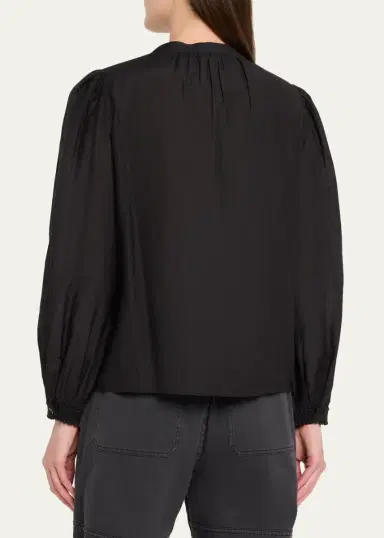 RE/DONE Tate Lace-Trim Cotton-Silk Voile Blouse | Thumbnail 3 RE/DONE Tate Lace-Trim Cotton-Silk Voile Blouse | Thumbnail 3