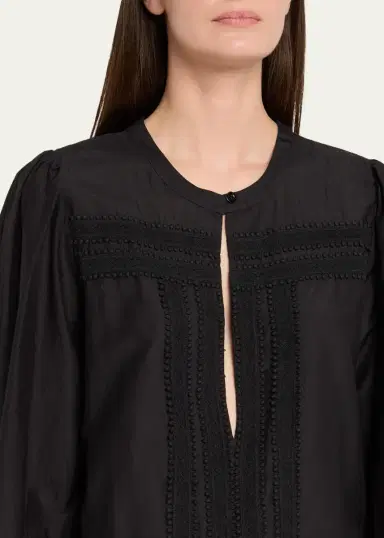 RE/DONE Tate Lace-Trim Cotton-Silk Voile Blouse | Thumbnail 5 RE/DONE Tate Lace-Trim Cotton-Silk Voile Blouse | Thumbnail 5