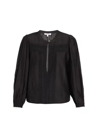 RE/DONE Tate Lace-Trim Cotton-Silk Voile Blouse | Thumbnail 1 RE/DONE Tate Lace-Trim Cotton-Silk Voile Blouse | Thumbnail 1
