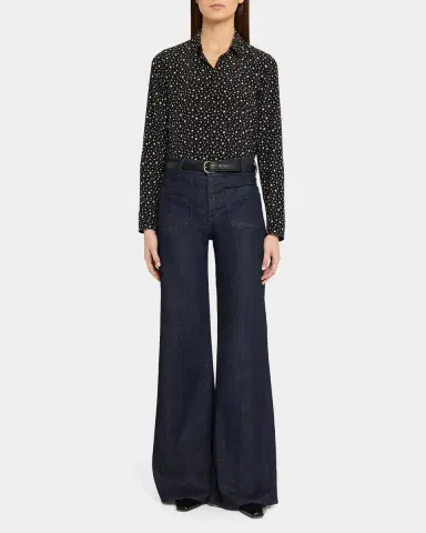 Nili Lotan Spotted Silk Button-Down Blouse | Thumbnail 2 Nili Lotan Spotted Silk Button-Down Blouse | Thumbnail 2