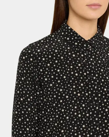 Nili Lotan Spotted Silk Button-Down Blouse | Thumbnail 5 Nili Lotan Spotted Silk Button-Down Blouse | Thumbnail 5