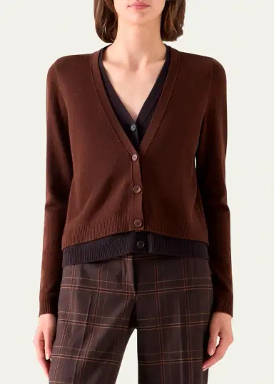 Akris punto Wool-Cashmere V-Neck Cardigan | Thumbnail 4 Akris punto Wool-Cashmere V-Neck Cardigan | Thumbnail 4