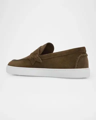 Christian Louboutin Men's The Harold I Flat Leather Red-Sole Boat Shoes | Thumbnail 2 Christian Louboutin Men's The Harold I Flat Leather Red-Sole Boat Shoes | Thumbnail 2