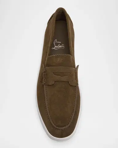 Christian Louboutin Men's The Harold I Flat Leather Red-Sole Boat Shoes | Thumbnail 4 Christian Louboutin Men's The Harold I Flat Leather Red-Sole Boat Shoes | Thumbnail 4