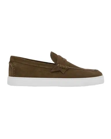 Christian Louboutin Men's The Harold I Flat Leather Red-Sole Boat Shoes | Thumbnail 1 Christian Louboutin Men's The Harold I Flat Leather Red-Sole Boat Shoes | Thumbnail 1