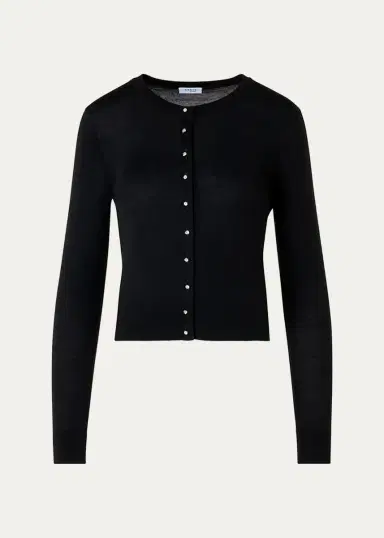 Akris punto Merino Wool Crewneck Cardigan | Thumbnail 2 Akris punto Merino Wool Crewneck Cardigan | Thumbnail 2