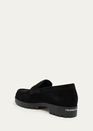 Christian Louboutin Men's Cavavin Leather Lug-Sole Penny Loafers | Thumbnail 2 Christian Louboutin Men's Cavavin Leather Lug-Sole Penny Loafers | Thumbnail 2