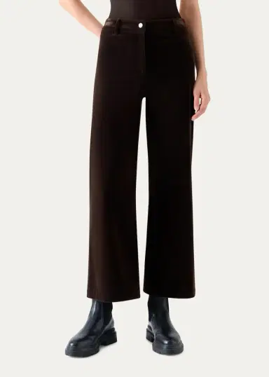 Akris punto Caia Velvet Straight-Leg Crop Trousers | Thumbnail 2 Akris punto Caia Velvet Straight-Leg Crop Trousers | Thumbnail 2