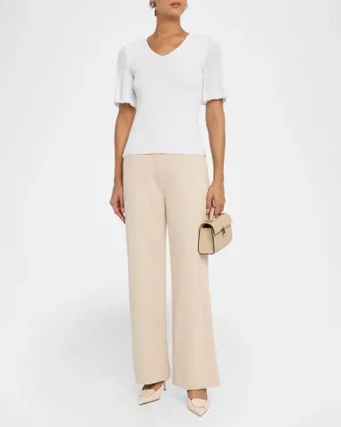 Misook Wide-Leg Stretch Ponte Pants | Thumbnail 2 Misook Wide-Leg Stretch Ponte Pants | Thumbnail 2