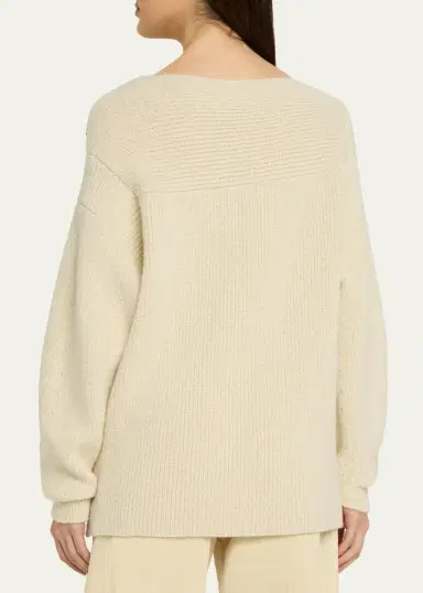 Isabel Marant Thais Button-Shoulder Alpaca Oversized Sweater | Thumbnail 3 Isabel Marant Thais Button-Shoulder Alpaca Oversized Sweater | Thumbnail 3