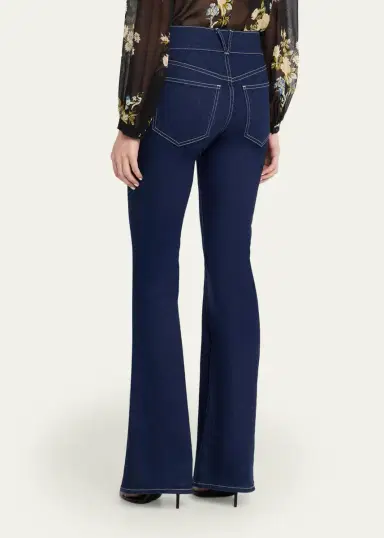 Veronica Beard Beverly Mid-Rise Flare Jeans | Thumbnail 3 Veronica Beard Beverly Mid-Rise Flare Jeans | Thumbnail 3