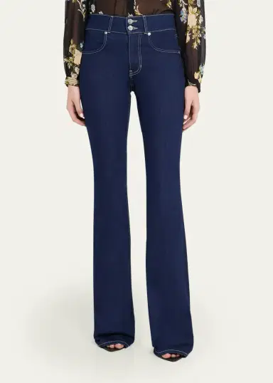 Veronica Beard Beverly Mid-Rise Flare Jeans | Thumbnail 4 Veronica Beard Beverly Mid-Rise Flare Jeans | Thumbnail 4
