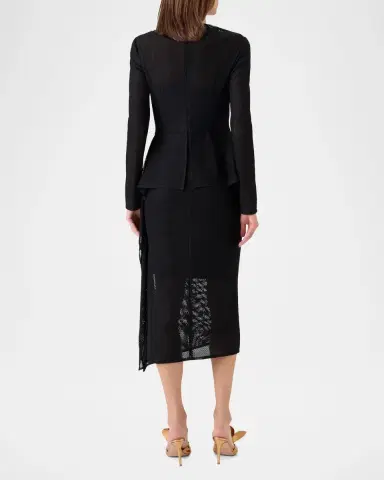 Akris Semi-Sheer Technical Mesh Midi Dress | Thumbnail 3 Akris Semi-Sheer Technical Mesh Midi Dress | Thumbnail 3