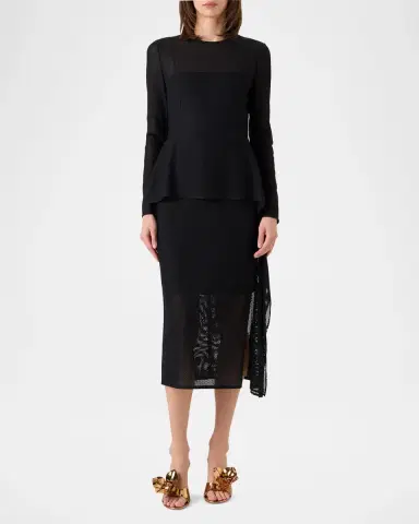 Akris Semi-Sheer Technical Mesh Midi Dress | Thumbnail 4 Akris Semi-Sheer Technical Mesh Midi Dress | Thumbnail 4