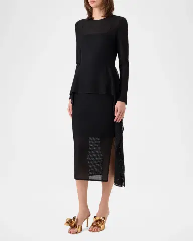 Akris Semi-Sheer Technical Mesh Midi Dress | Thumbnail 7 Akris Semi-Sheer Technical Mesh Midi Dress | Thumbnail 7