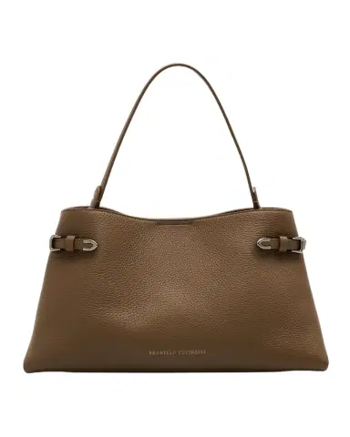 Brunello Cucinelli Grain Leather Shoulder Bag | Thumbnail 1 Brunello Cucinelli Grain Leather Shoulder Bag | Thumbnail 1