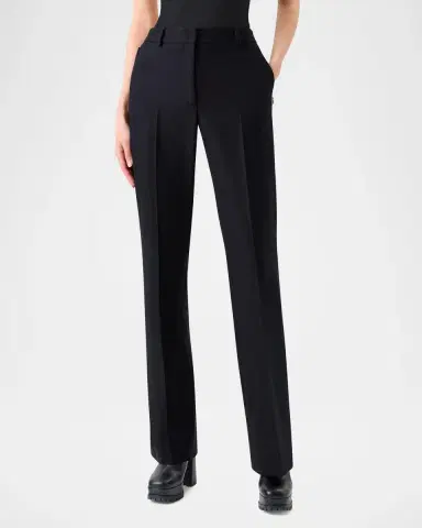 Akris Wool Stretch Flannel Bootcut Trousers | Thumbnail 2 Akris Wool Stretch Flannel Bootcut Trousers | Thumbnail 2