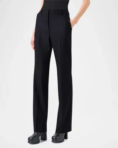 Akris Wool Stretch Flannel Bootcut Trousers | Thumbnail 4 Akris Wool Stretch Flannel Bootcut Trousers | Thumbnail 4