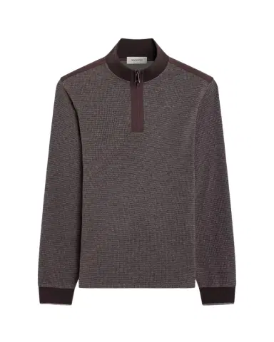 Bugatchi Men's Micro-Houndstooth Knit Quarter-Zip Sweater | Thumbnail 1 Bugatchi Men's Micro-Houndstooth Knit Quarter-Zip Sweater | Thumbnail 1