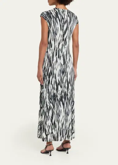 Proenza Schouler White Label Miranda Belted A-Line Maxi Dress | Thumbnail 3 Proenza Schouler White Label Miranda Belted A-Line Maxi Dress | Thumbnail 3