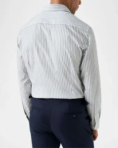 Eton Men's Striped Twill Slim-Fit Shirt | Thumbnail 2 Eton Men's Striped Twill Slim-Fit Shirt | Thumbnail 2
