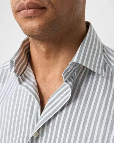 Eton Men's Striped Twill Slim-Fit Shirt | Thumbnail 4 Eton Men's Striped Twill Slim-Fit Shirt | Thumbnail 4