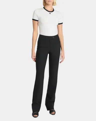 Courreges Contrast Trim Short-Sleeve T-Shirt | Thumbnail 2 Courreges Contrast Trim Short-Sleeve T-Shirt | Thumbnail 2