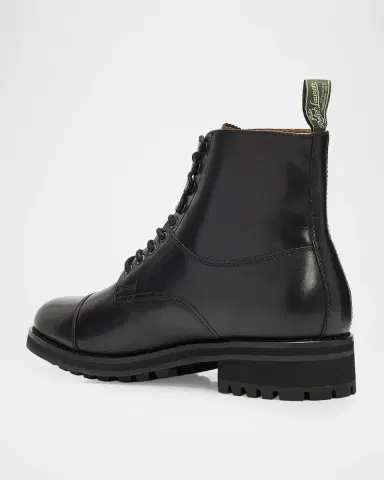 Ralph Lauren Purple Label Men's Bryson Leather Cap-Toe Boots | Thumbnail 2 Ralph Lauren Purple Label Men's Bryson Leather Cap-Toe Boots | Thumbnail 2