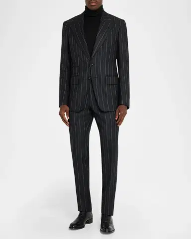 Tom Ford Men's Hairline Stripe Single-Breasted Suit | Thumbnail 2 Tom Ford Men's Hairline Stripe Single-Breasted Suit | Thumbnail 2