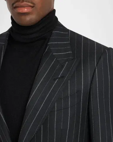 Tom Ford Men's Hairline Stripe Single-Breasted Suit | Thumbnail 6 Tom Ford Men's Hairline Stripe Single-Breasted Suit | Thumbnail 6