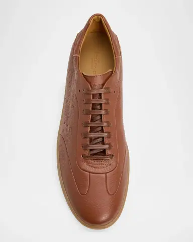 Kiton Men's Deerskin Low-Top T-Toe Sneakers | Thumbnail 4 Kiton Men's Deerskin Low-Top T-Toe Sneakers | Thumbnail 4