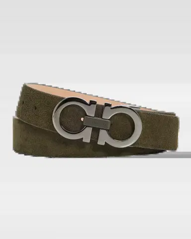 Ferragamo Men's Gancini Adjustable Leather Belt | Thumbnail 2 Ferragamo Men's Gancini Adjustable Leather Belt | Thumbnail 2