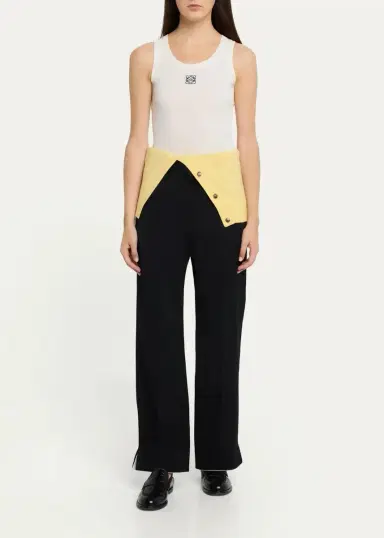 LOEWE Removable-Flap Wool-Cotton Trousers | Thumbnail 2 LOEWE Removable-Flap Wool-Cotton Trousers | Thumbnail 2