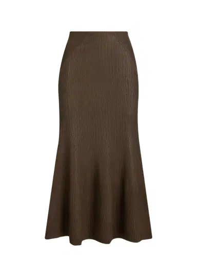 Ralph Lauren Collection Adrianna Foiled Rib-Knit Sweater Skirt | Thumbnail 1 Ralph Lauren Collection Adrianna Foiled Rib-Knit Sweater Skirt | Thumbnail 1