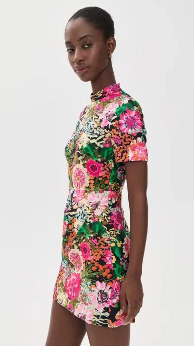 Saloni Draped Mini Dress Aster Fuchsia | Thumbnail 4 Saloni Draped Mini Dress Aster Fuchsia | Thumbnail 4