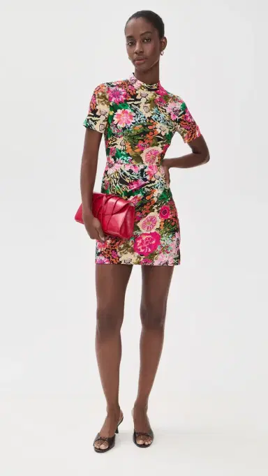 Saloni Draped Mini Dress Aster Fuchsia | Thumbnail 5 Saloni Draped Mini Dress Aster Fuchsia | Thumbnail 5